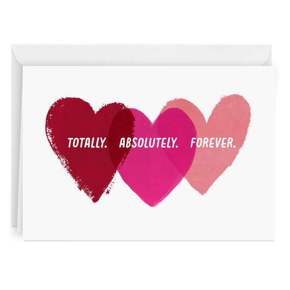 Personalized Red and Pink Hearts Love Card, , large image number 1