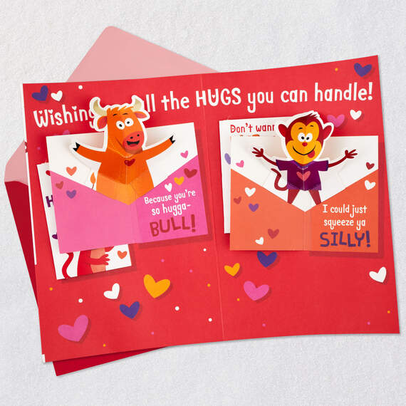 Animal Hugs Valentine's Day Card With Sound and Mini Pop-Up Cards, , large image number 6