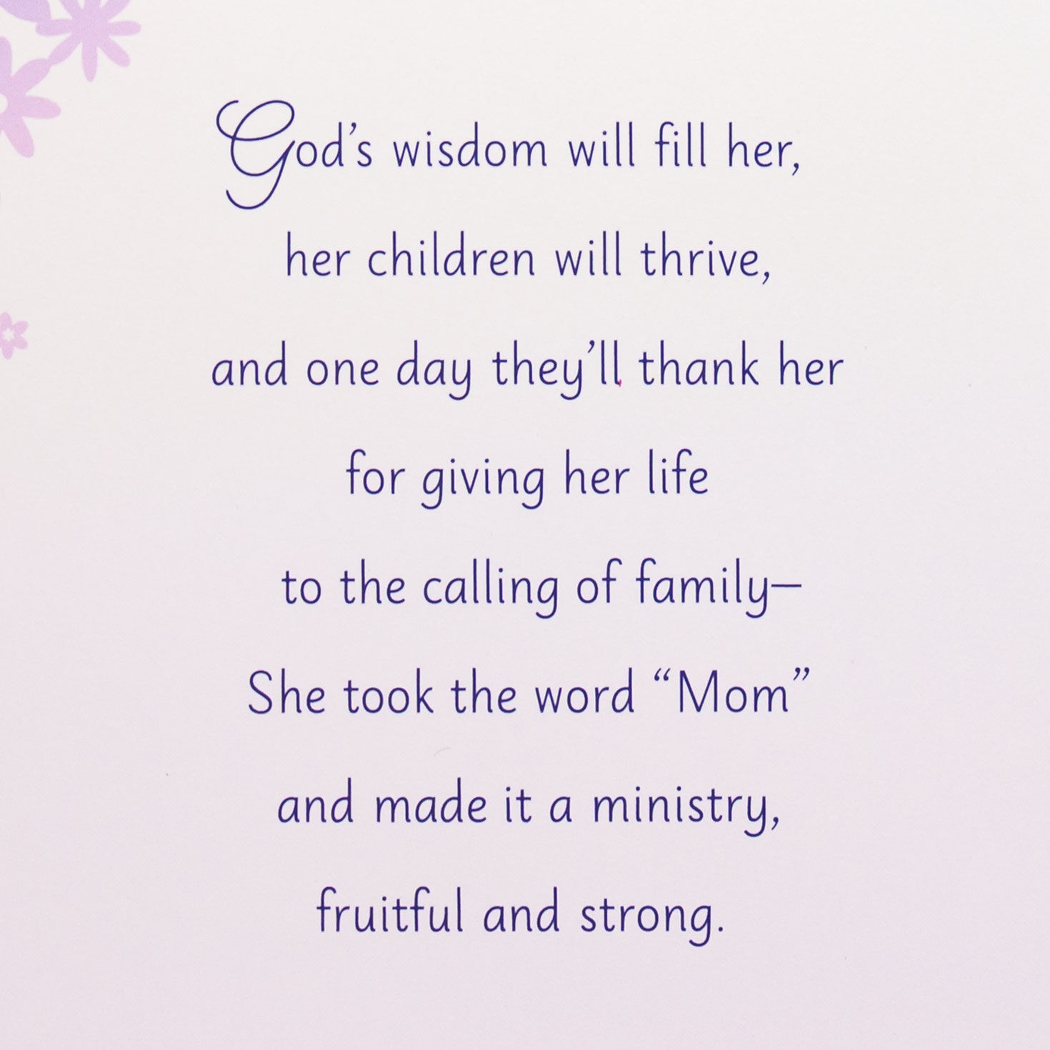 Purple Hydrangea Flowers Mom Mother's Day Card Sentiment image number 2