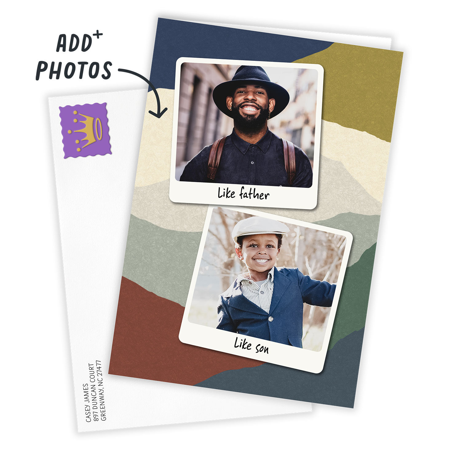 Personalized Snapshots on Abstract Photo Card, , large image number 2