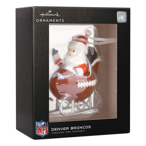 NFL Denver Broncos Santa Football Sled Hallmark Ornament, , large image number 4