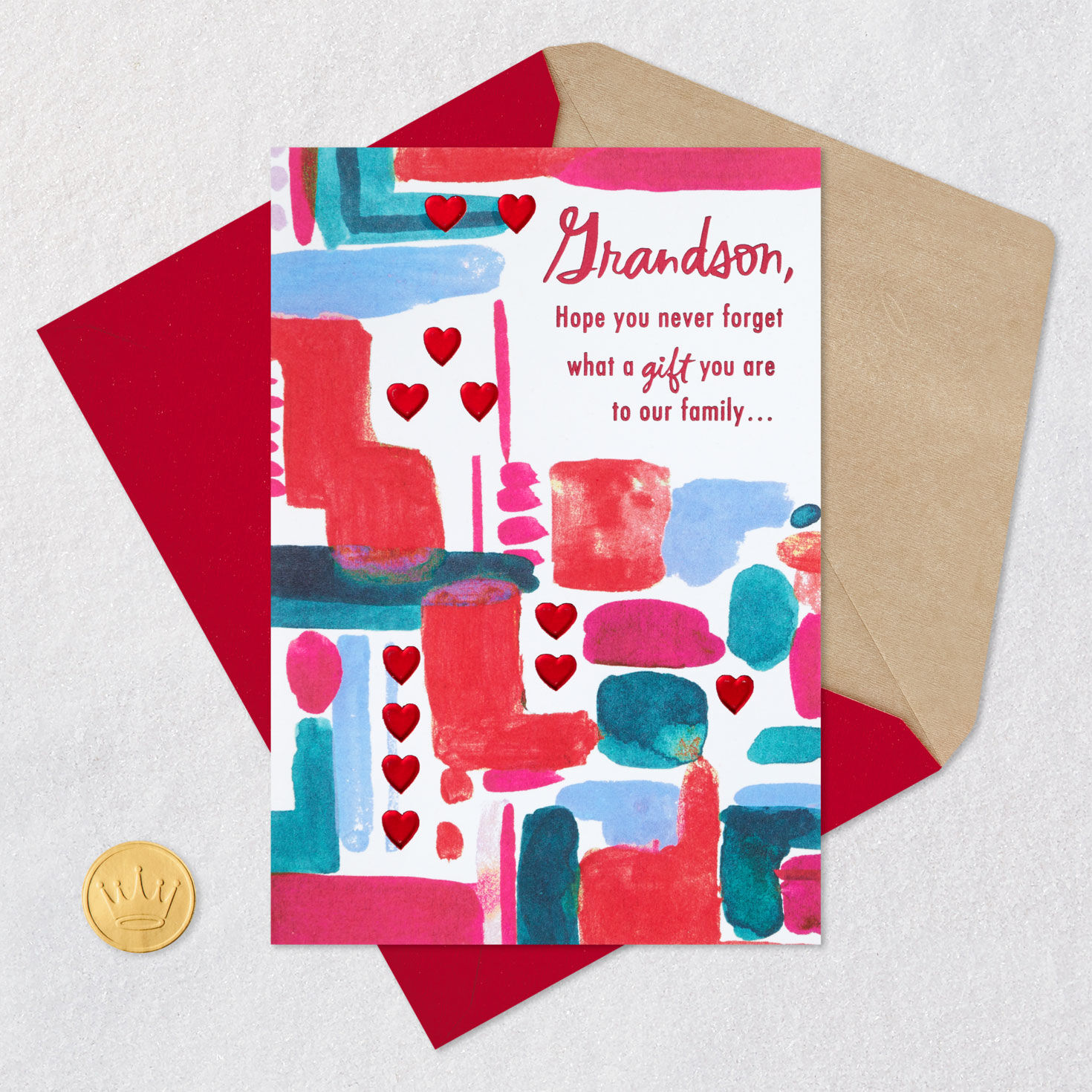 You're a Gift to Our Family Valentine's Day Card for Grandson for only USD 4.59 | Hallmark