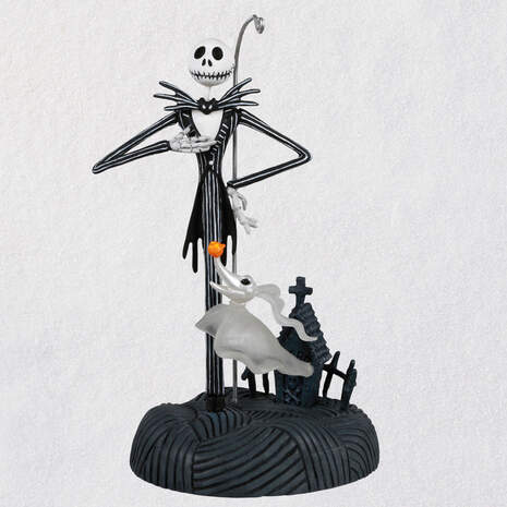 Disney Tim Burton's The Nightmare Before Christmas Collection Jack Skellington Ornament With Light and Sound, , large