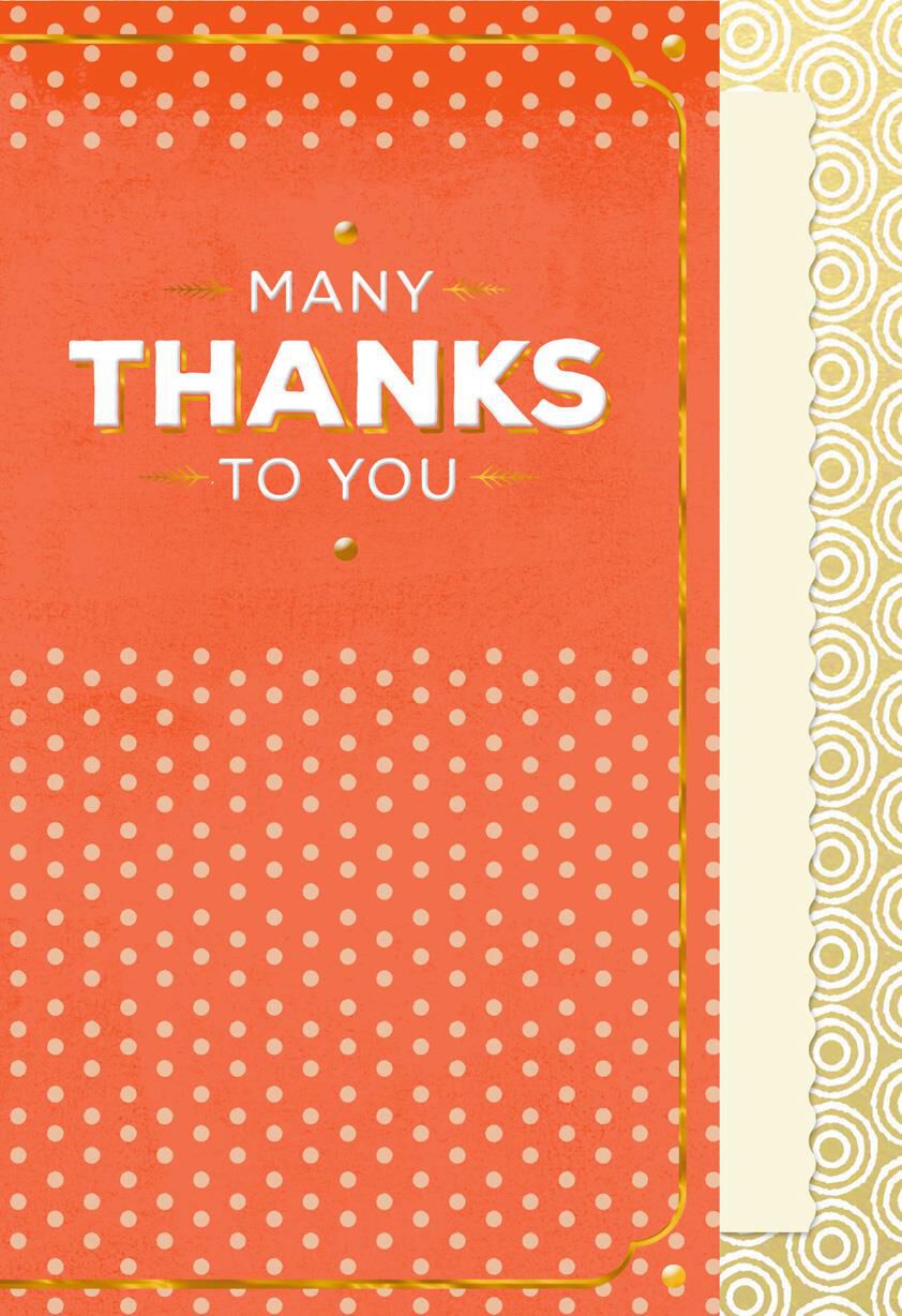 Pretty Polka Dot Thank You Card