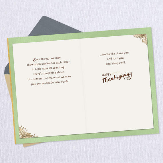 You're a Blessing Cornucopia Thanksgiving Card for Parents, , large image number 3