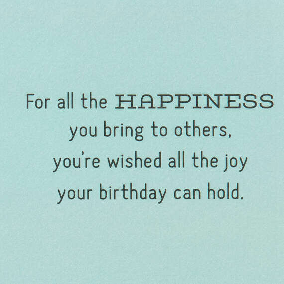 All the Happiness You Bring to Others Birthday Card, , large image number 2