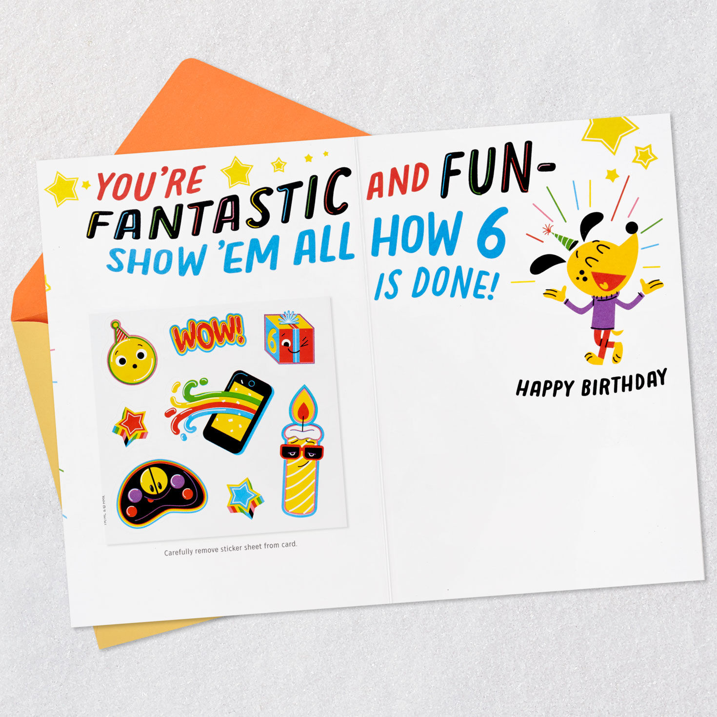 Fantastic and Fun 6th Birthday Card With Stickers for only USD 4.99 | Hallmark
