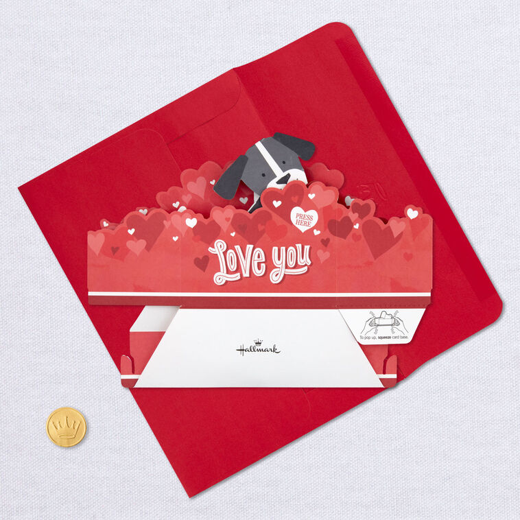 Dog With Heart Musical 3D Pop-Up Love Card With Motion, , large image number 6