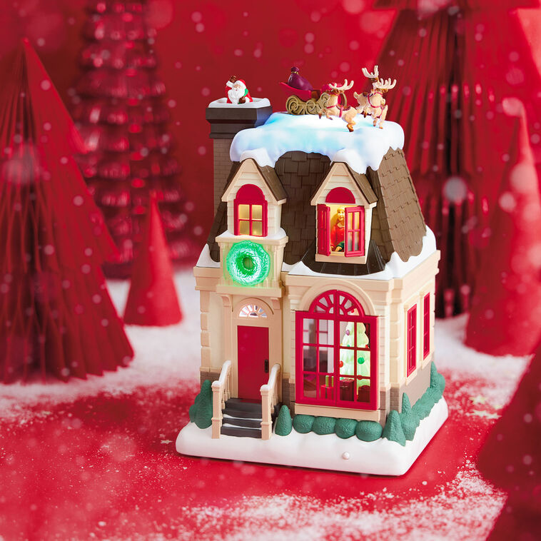 Santa On House Keepsake Tabletop Decoration in use image number 2
