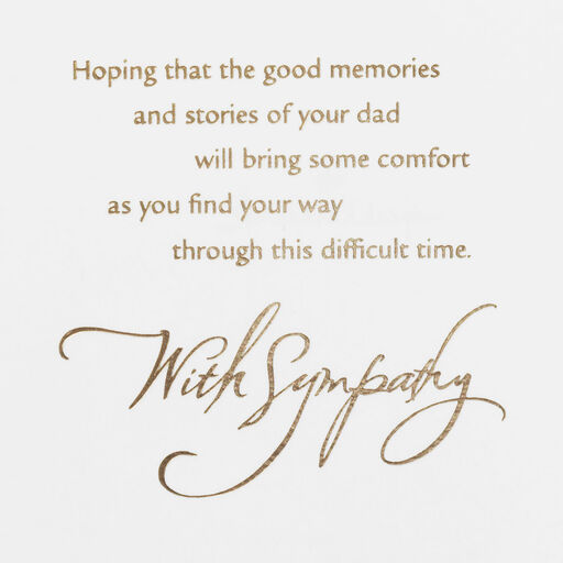 Memories and Stories Sympathy Card for Loss of Dad, 