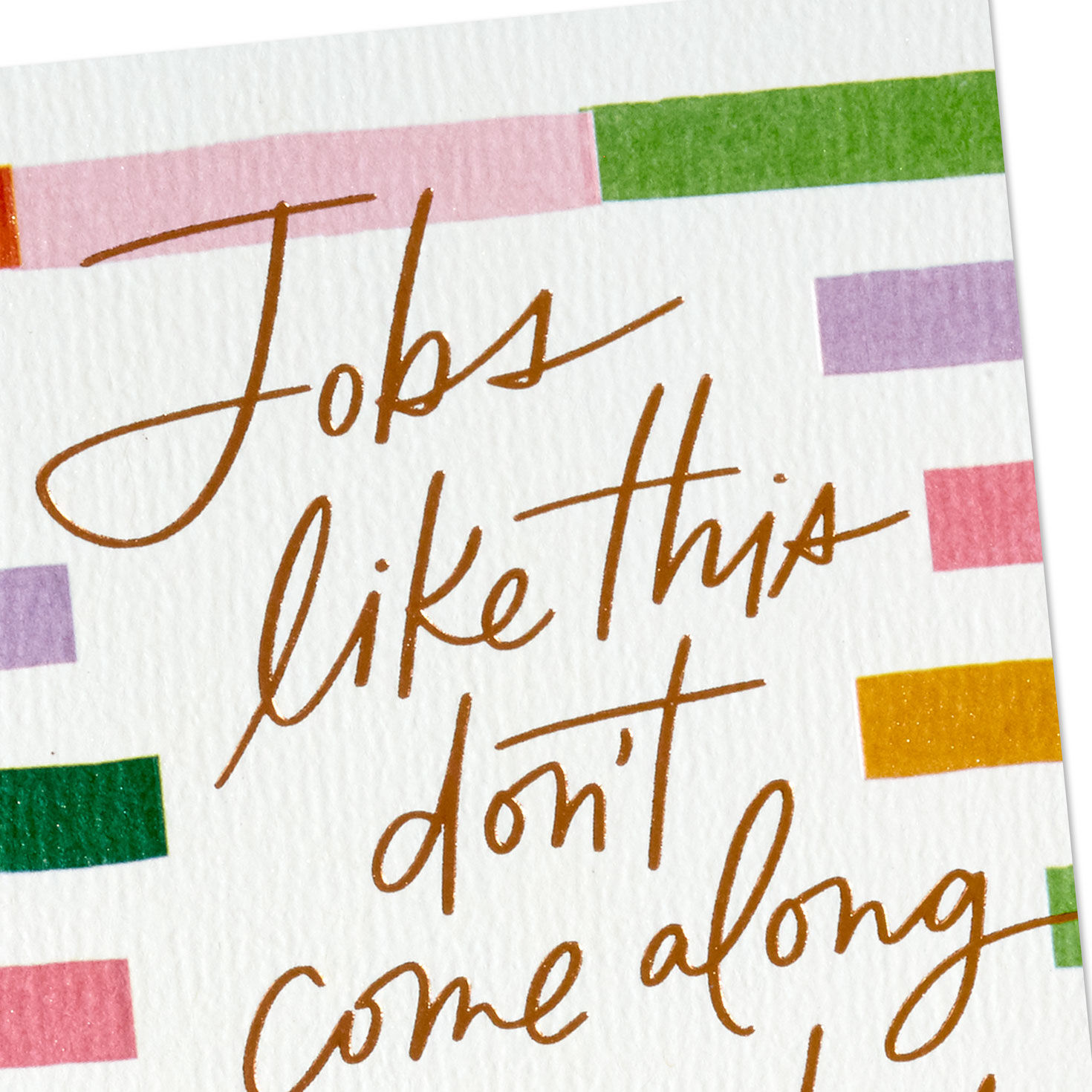 Color-Block Stripes New Job Congratulations Card Card Front Detail image number 5