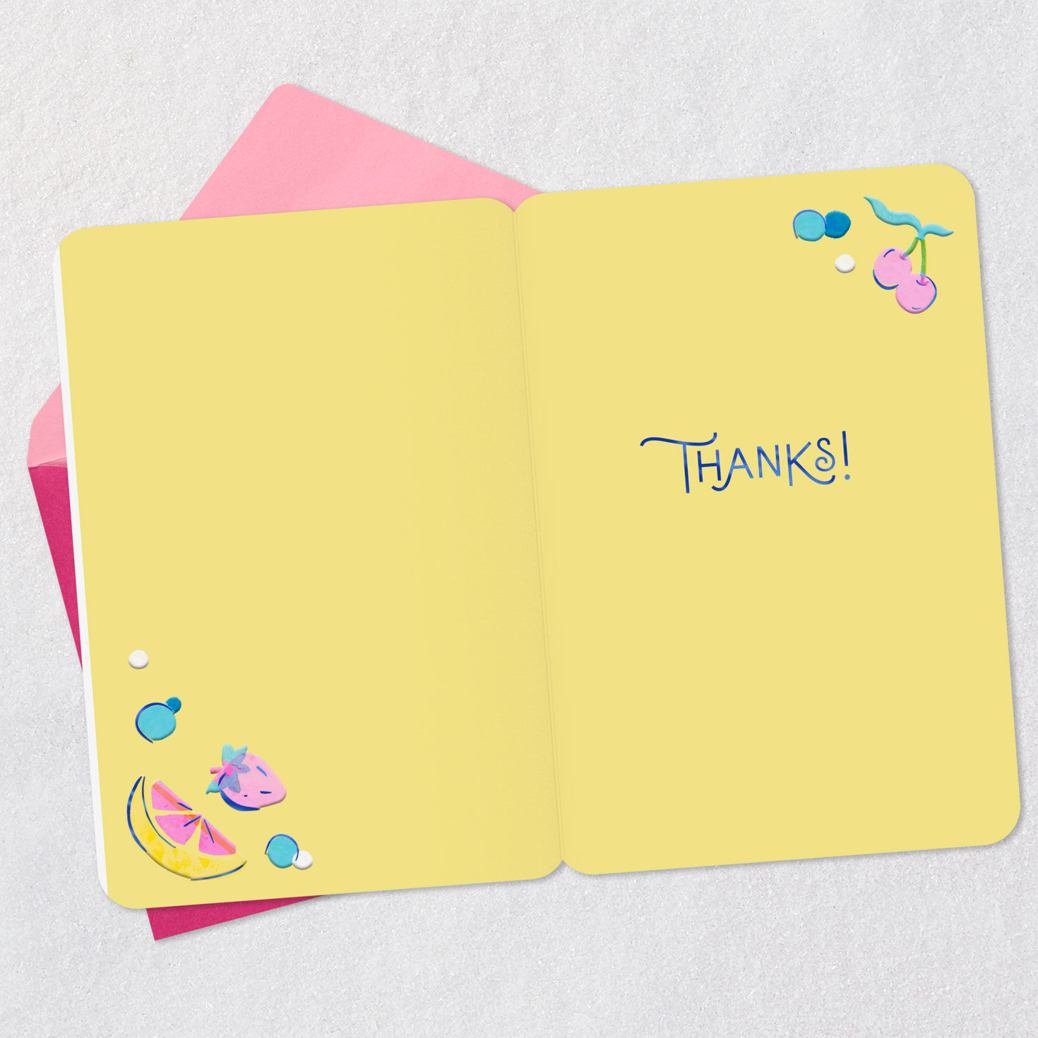 Fruit Icons Thank You Card Sentiment image number 3