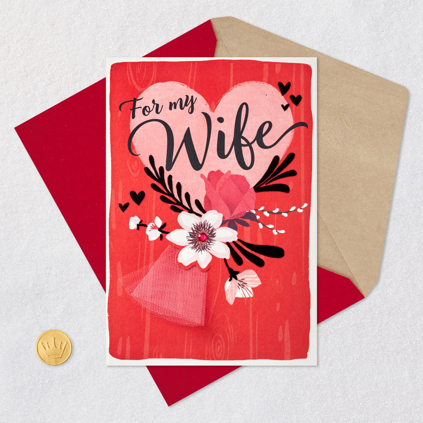 So Proud and Lucky in Love Valentine's Day Card for Wife, , large image number 6