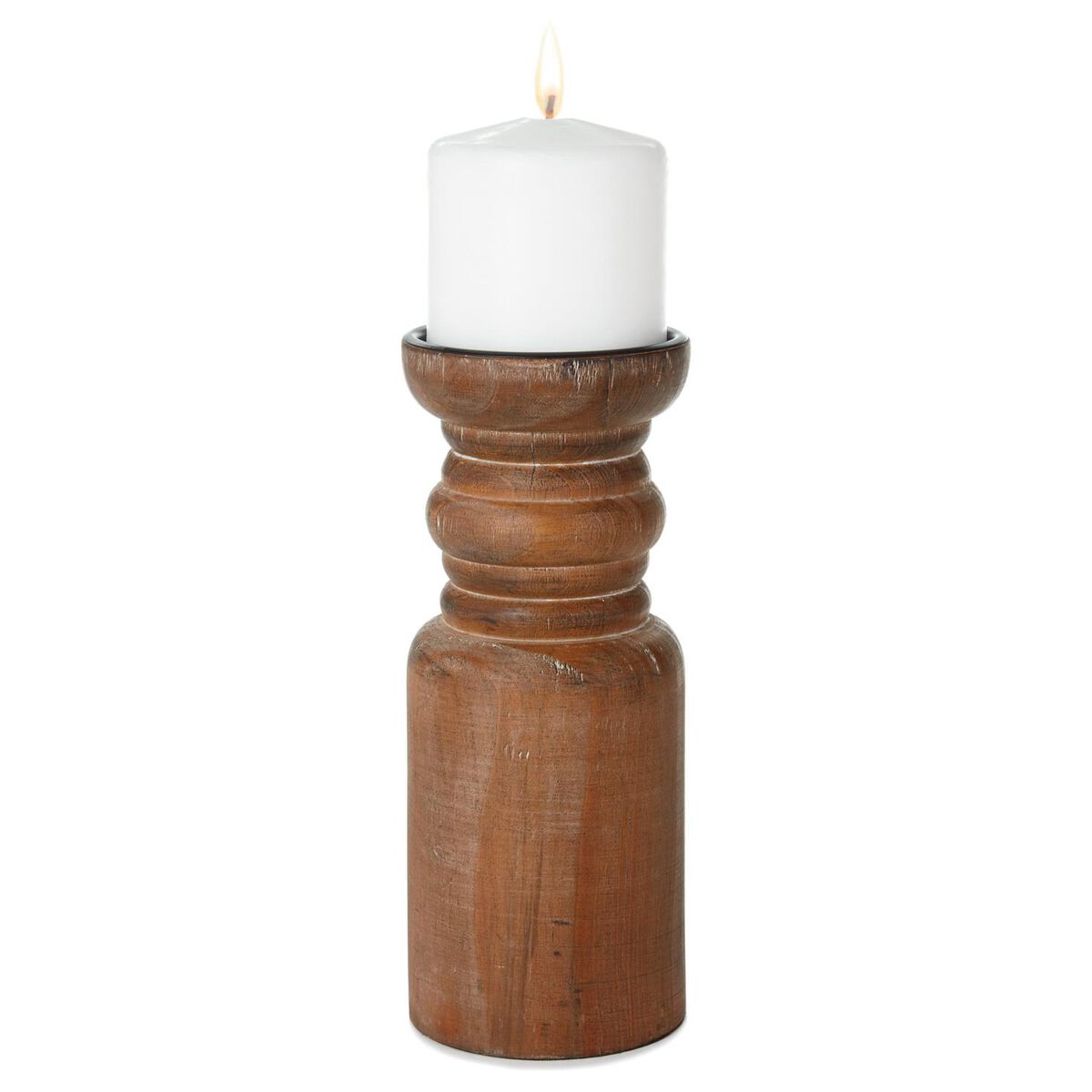 Large Wood Pillar Candle Holder, 9" Candles Hallmark