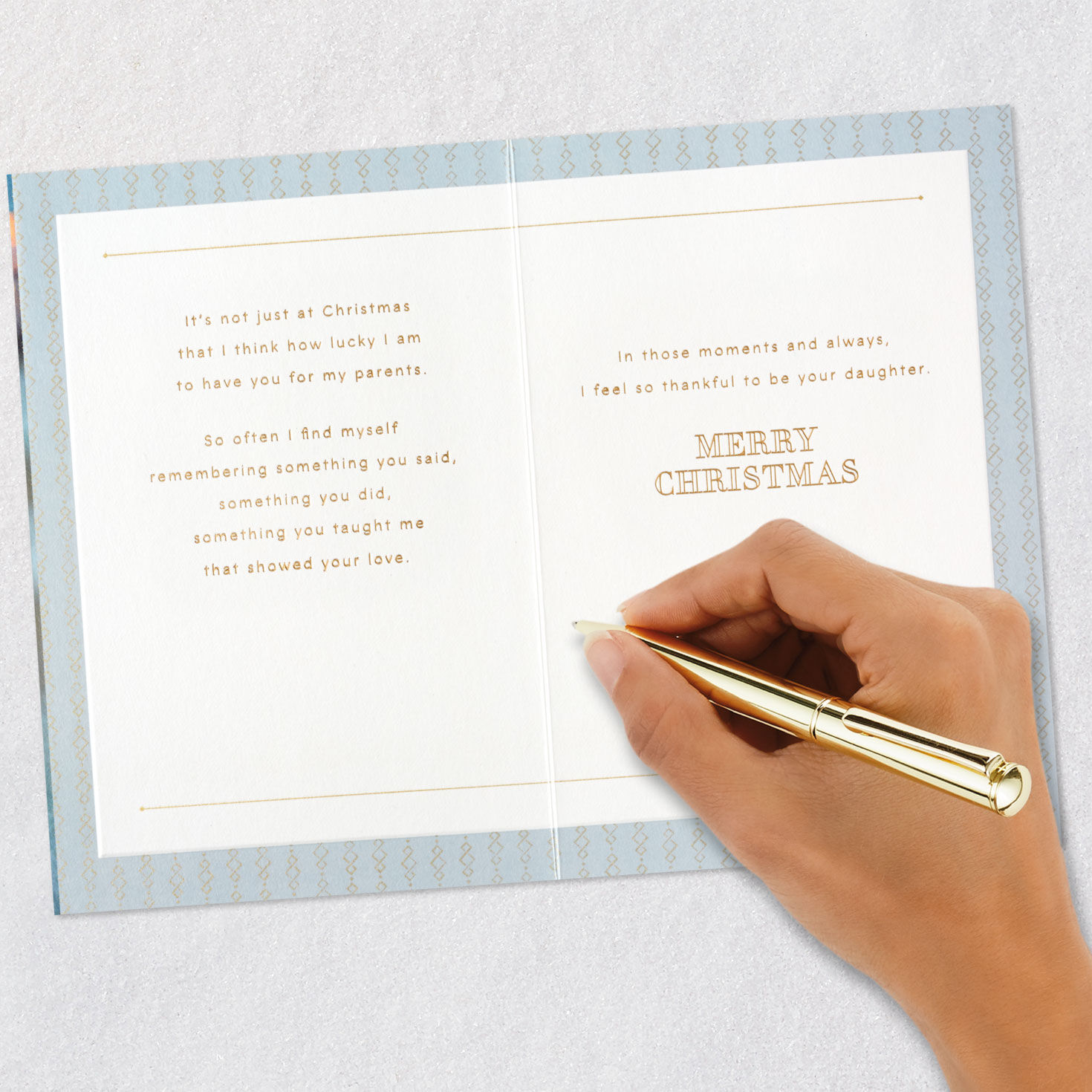 Thankful to Be Your Daughter Christmas Card for Mom and Dad, , large image number 7