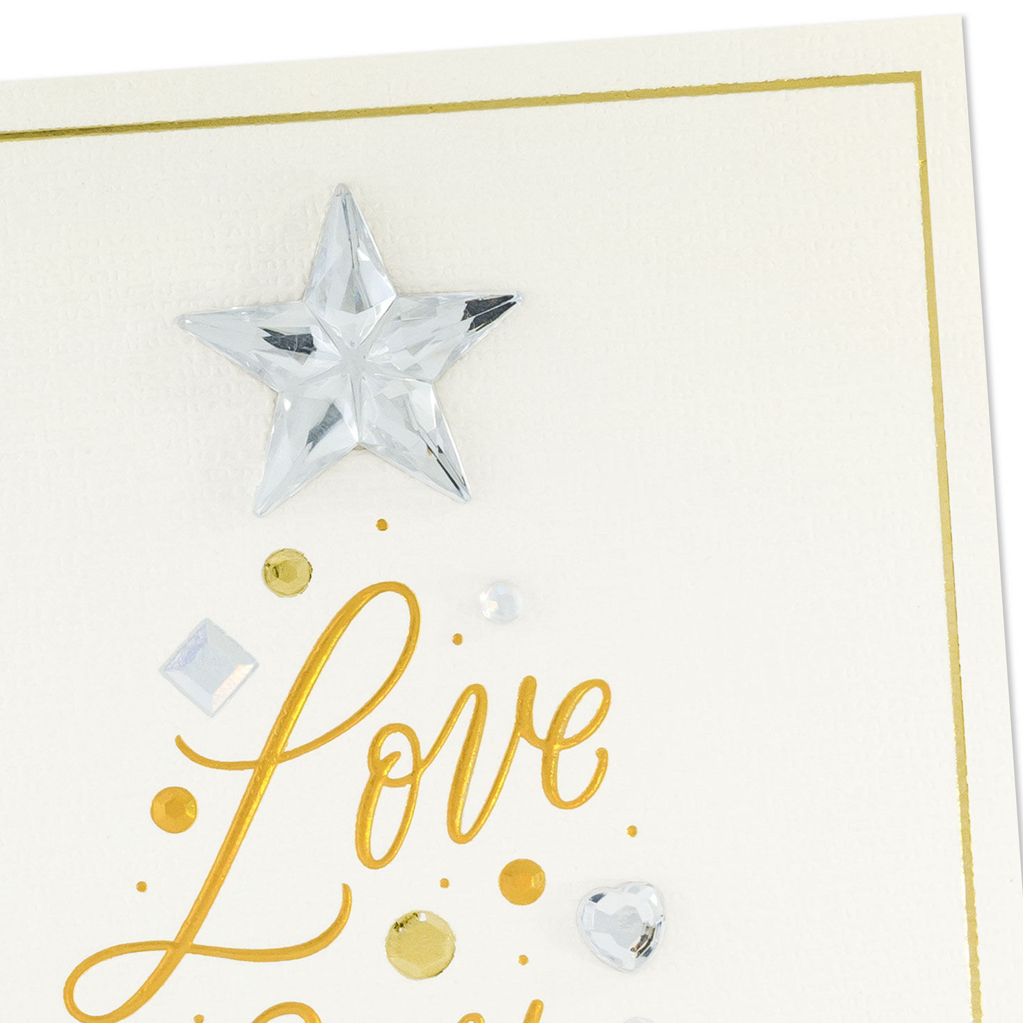 Silver and Gold Gem Tree Christmas Card for Daughter Card Front Detail image number 5