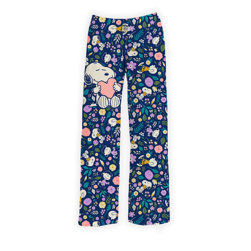 Brief Insanity Snoopy Navy Floral Lounge Pants, 