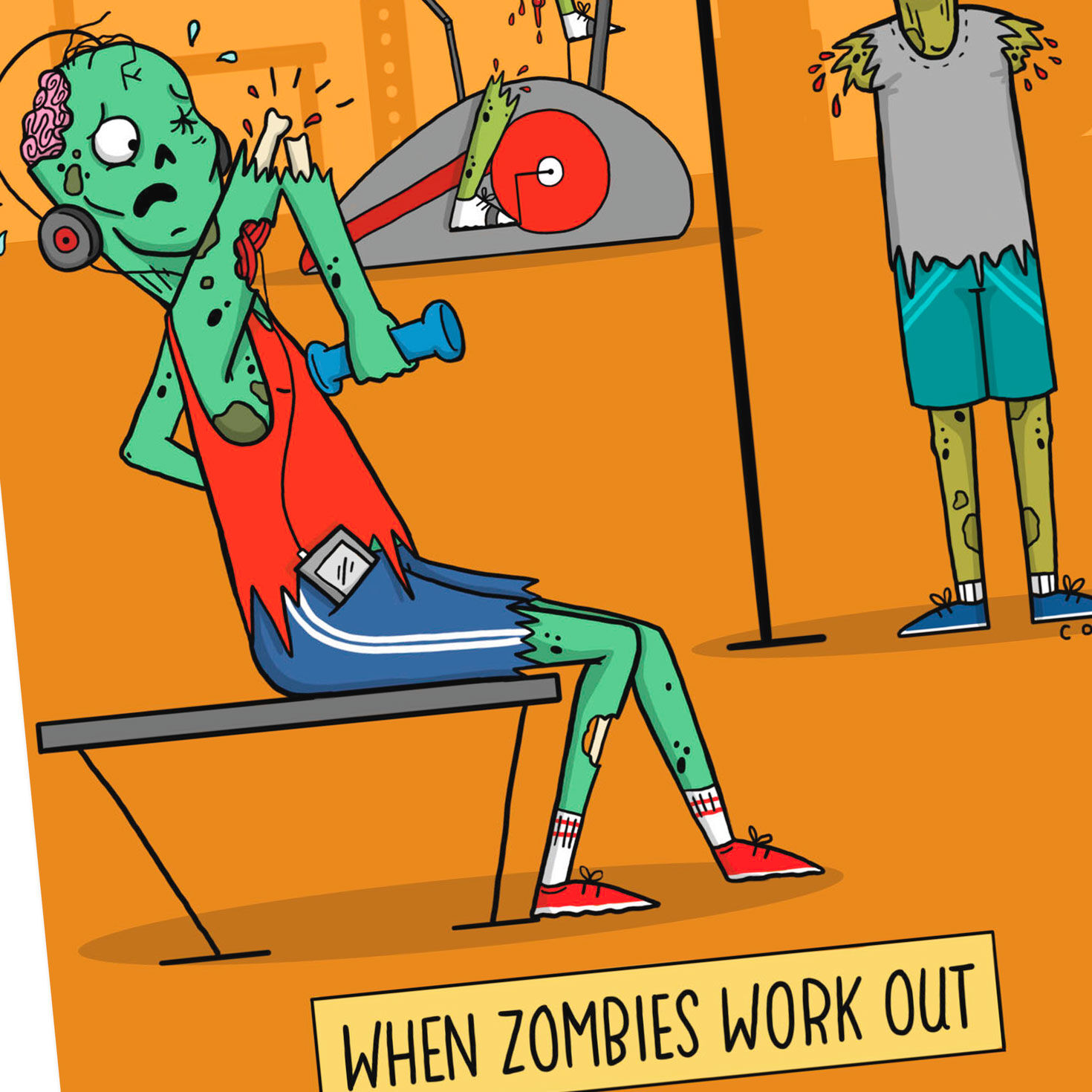 Zombies at the Gym Funny Halloween Card for only USD 3.49 | Hallmark