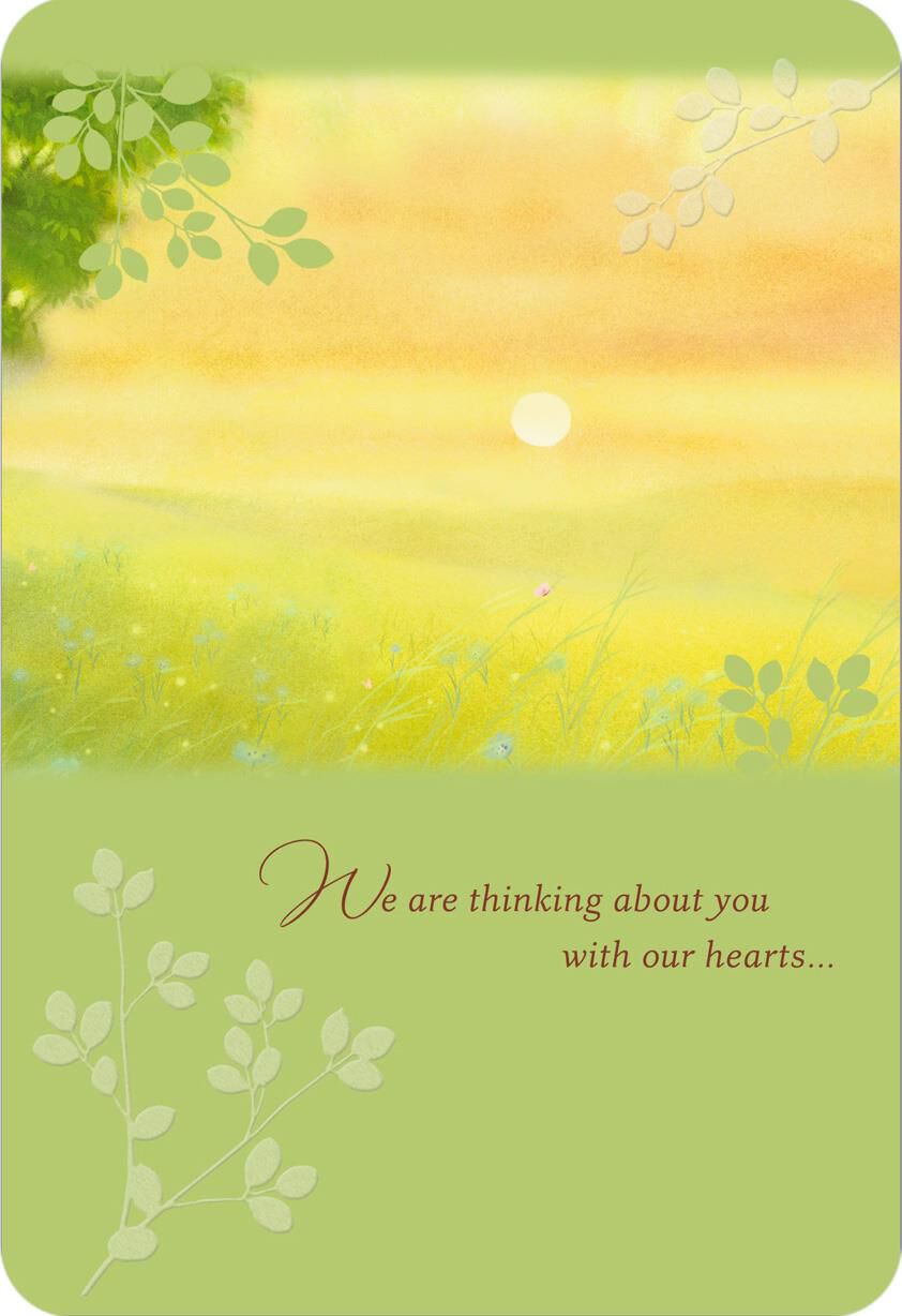 Our Hearts Are With You Religious Sympathy Card