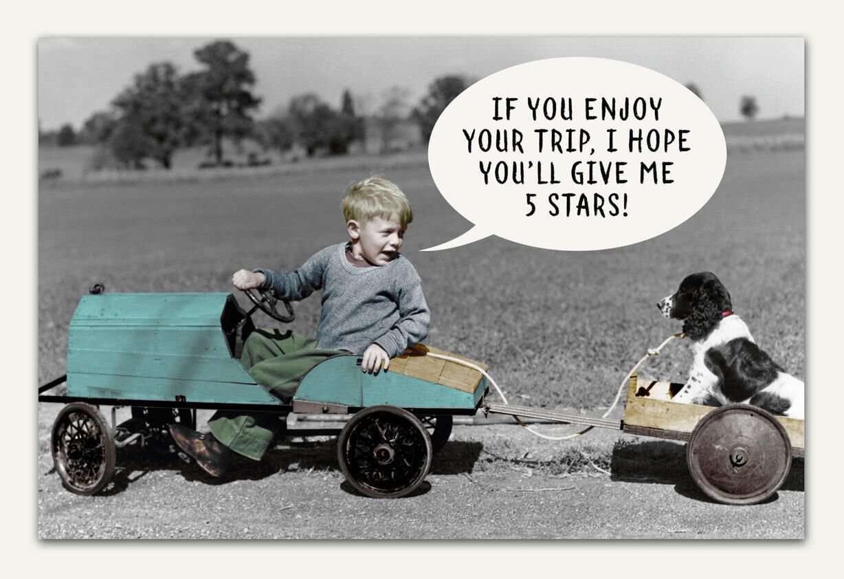 Five Stars Funny Birthday Card