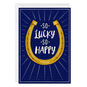 So Lucky So Happy Horseshoe Custom Love Card, , large image number 1