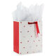 9.6" Tiny Hearts Medium Valentine's Day Gift Bag With Tissue Paper