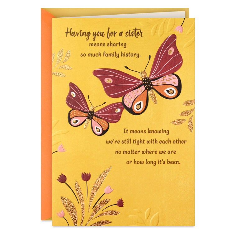 Thanks for Always Being There Card for Sister