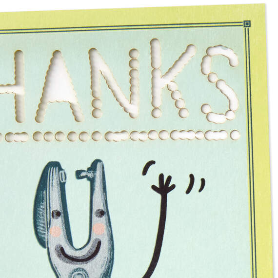 Thanks a Hole Punch Funny Thank-You Card, , large image number 4