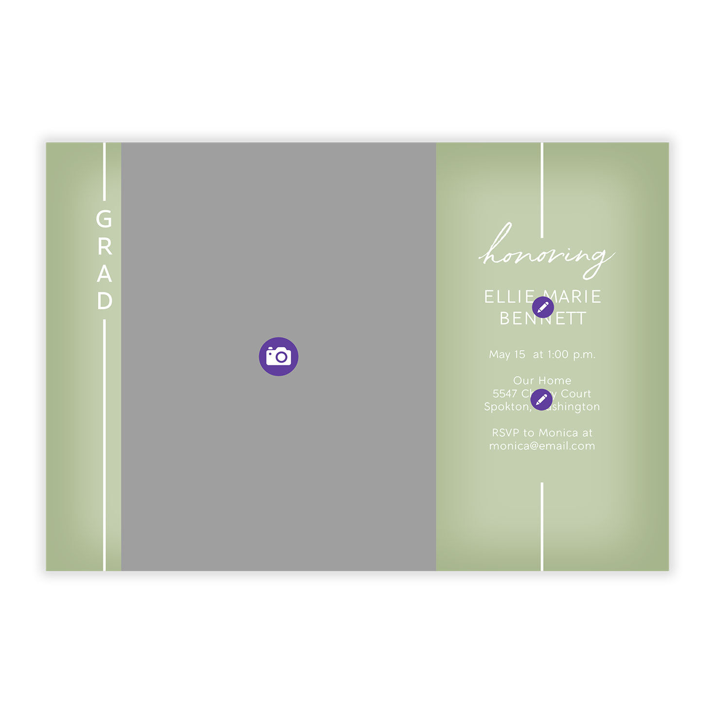 Simply Sage Graduation Invitation, , large image number 5
