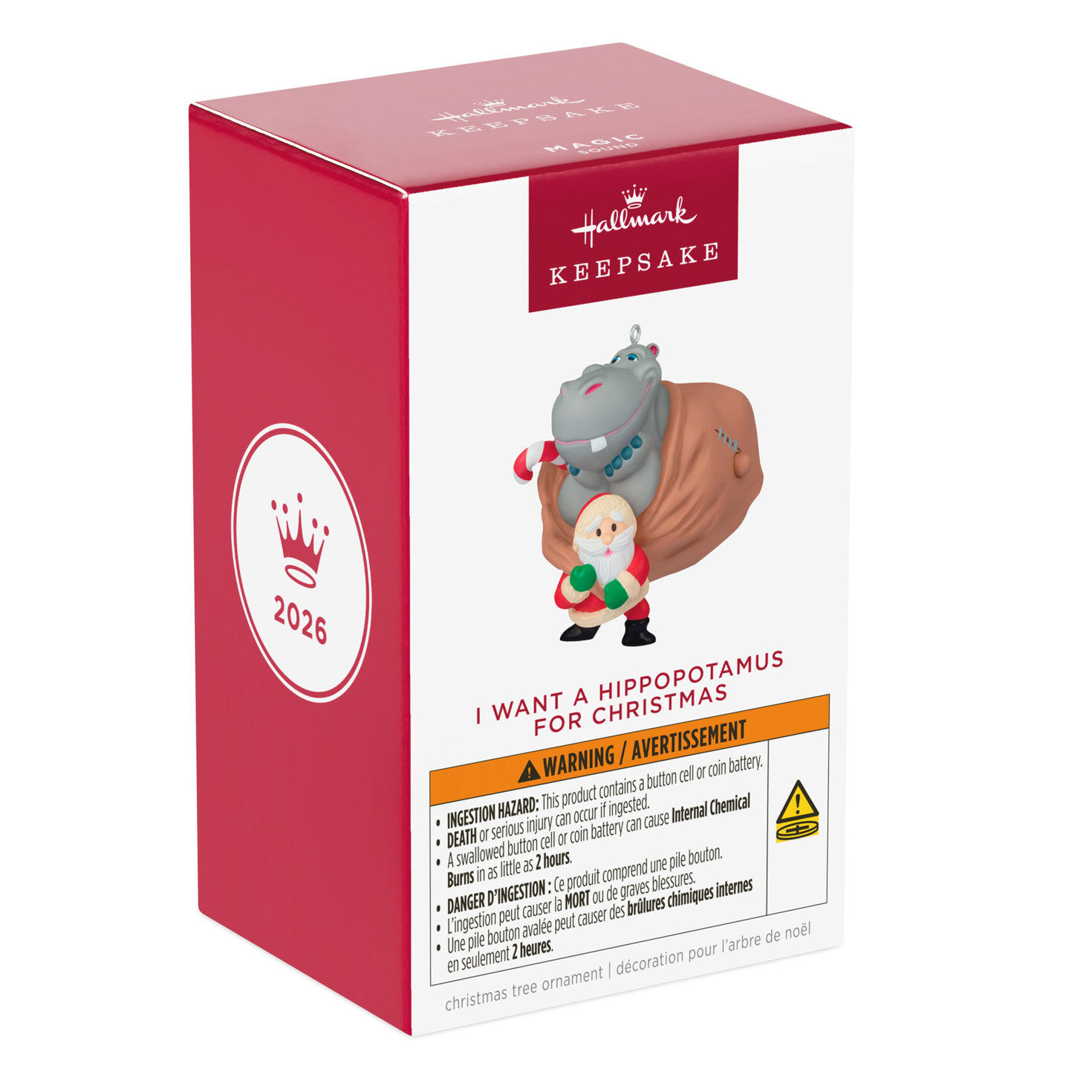 Hippo in Santa's Sack Keepsake Ornament Package Front image number 7