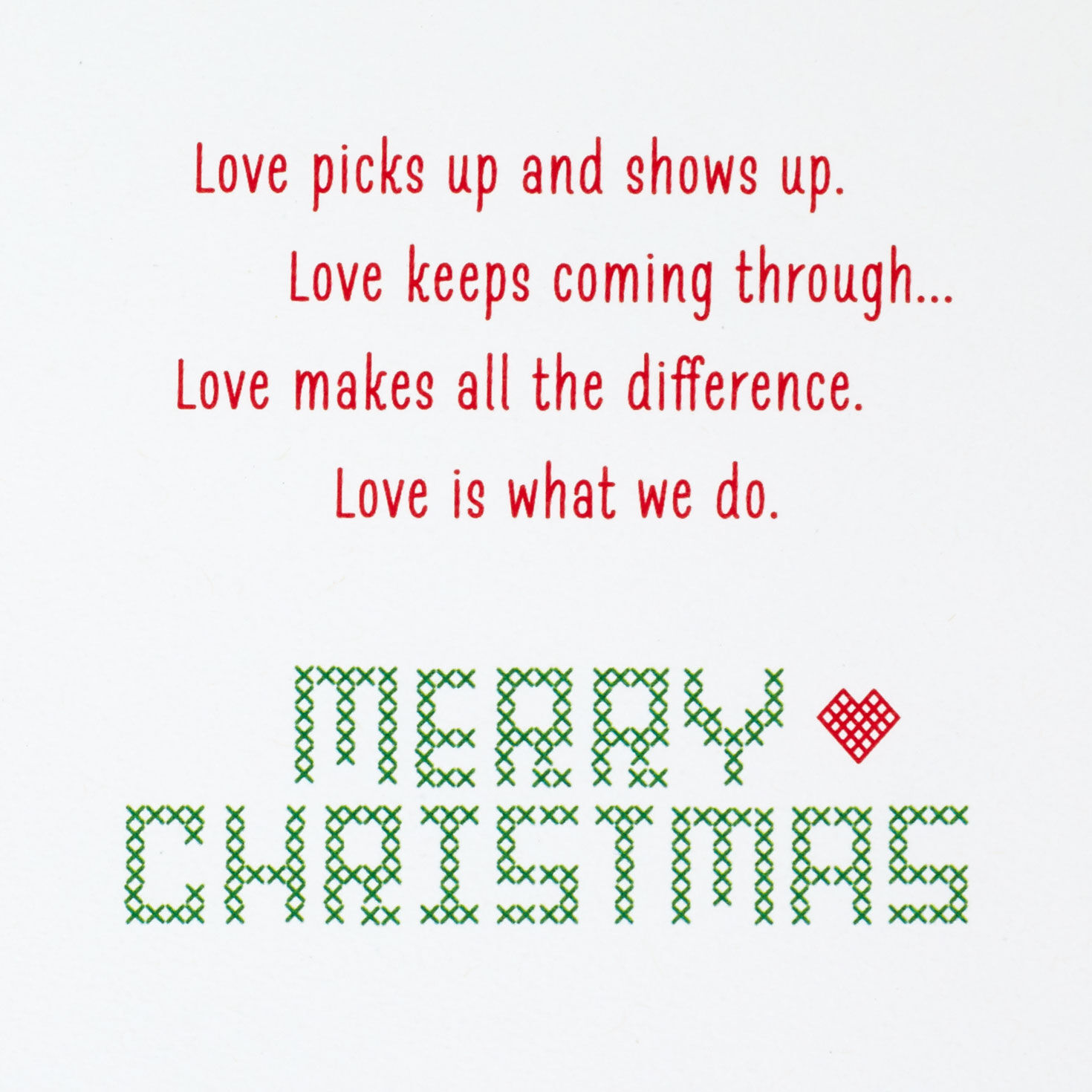 Cross-Stitch Love Christmas Card Sentiment image number 3