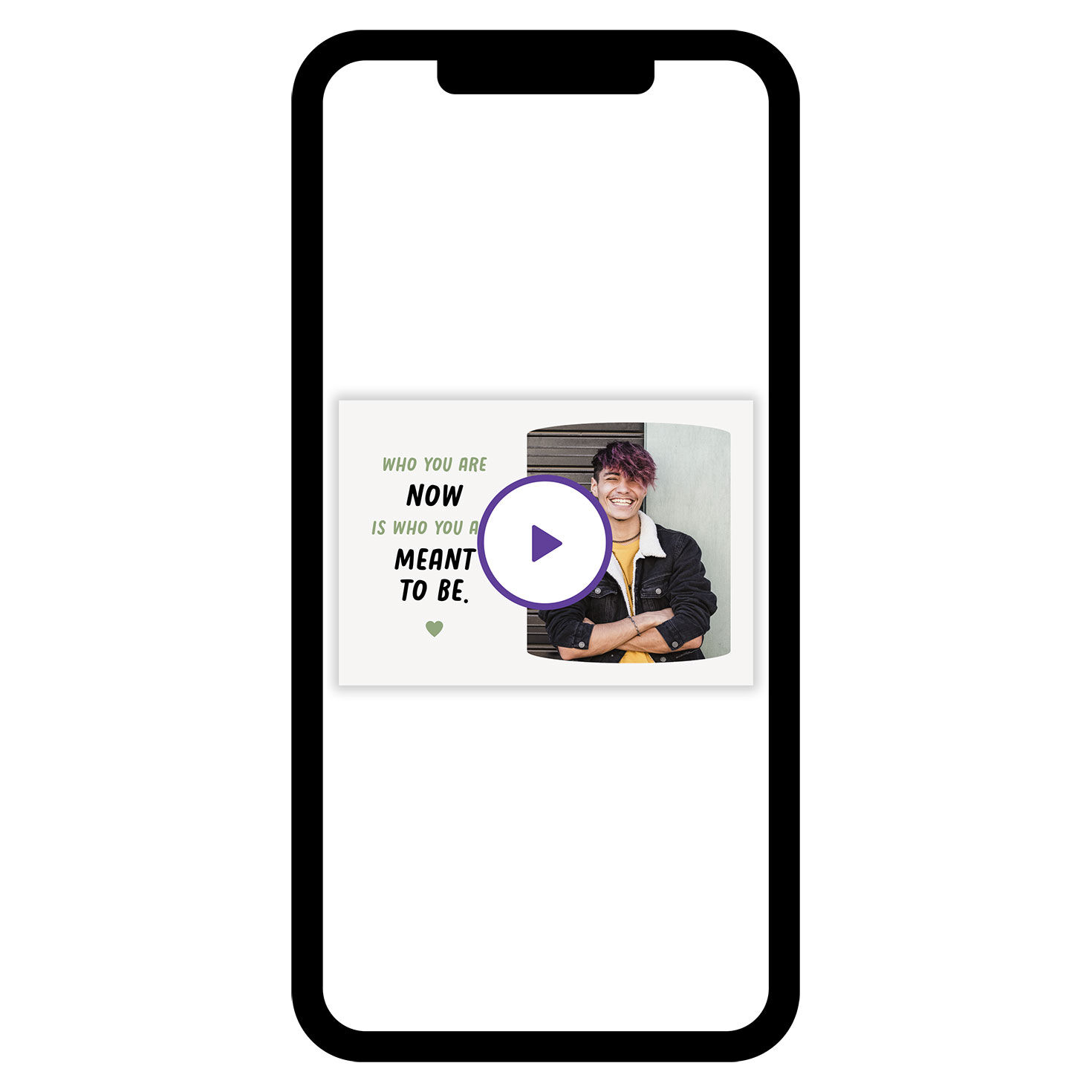 Encouragement Message and Photo Personalized Card phone with card front image number 1