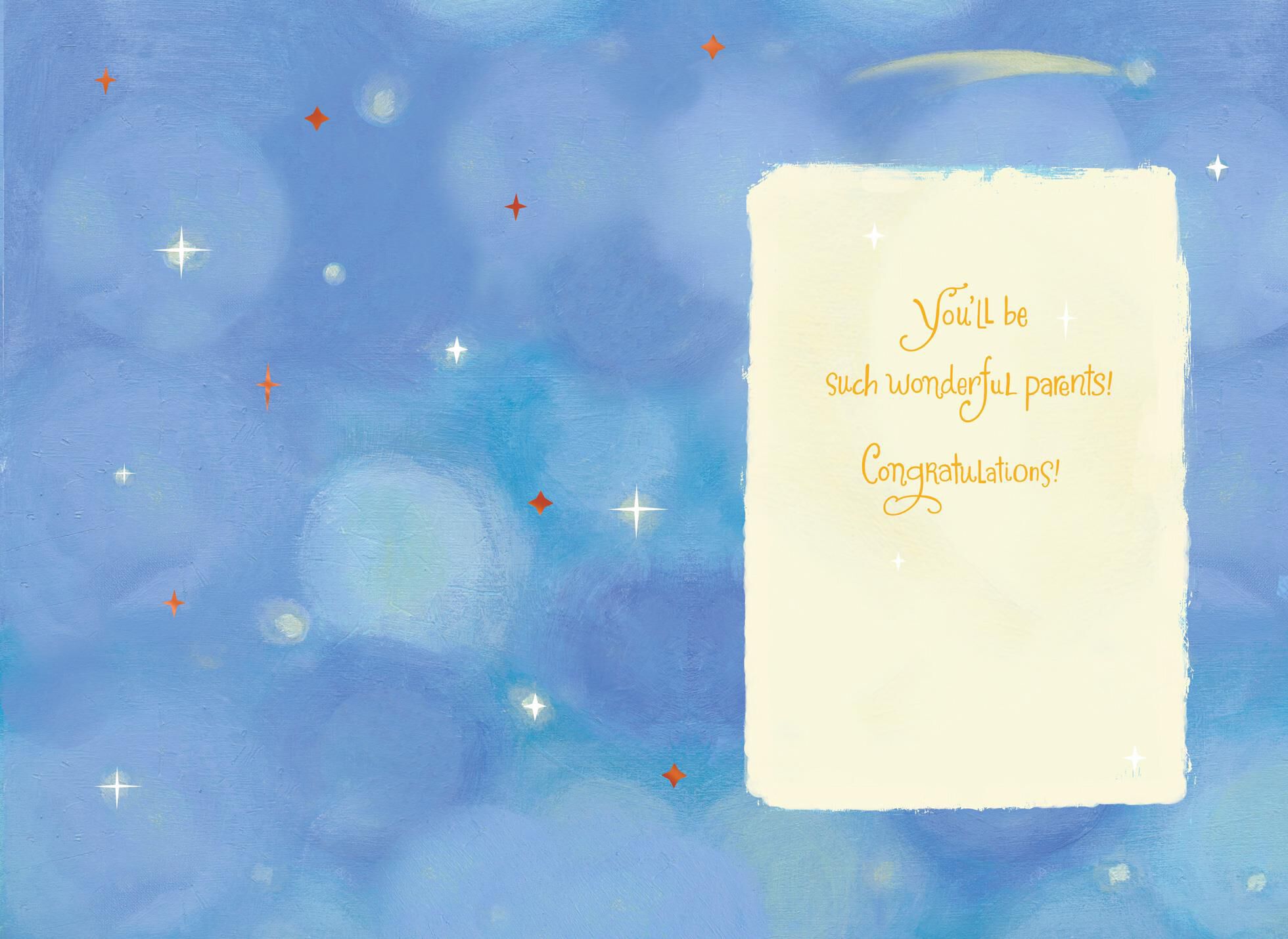 Over the Moon New Baby Card
