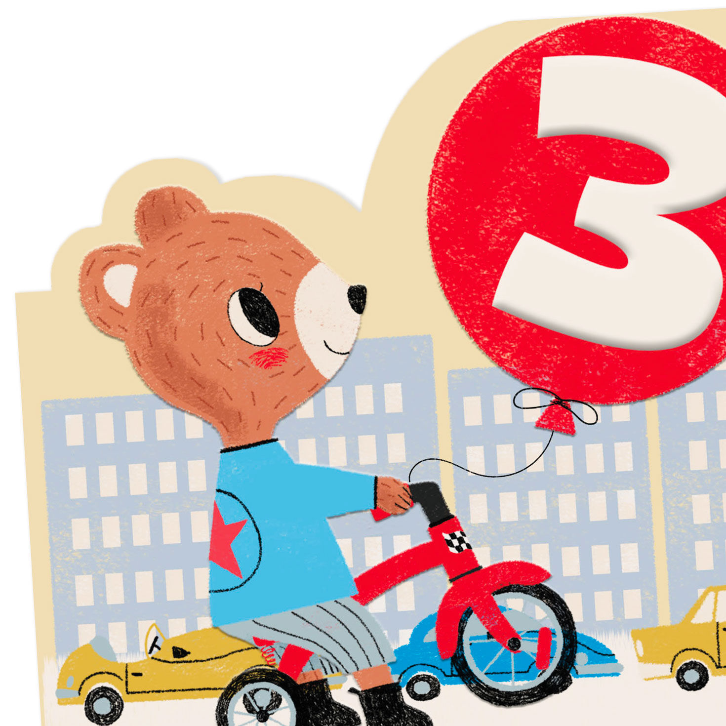 Birthday Boy Bear on a Bike 3rd Birthday Card - Greeting Cards | Hallmark