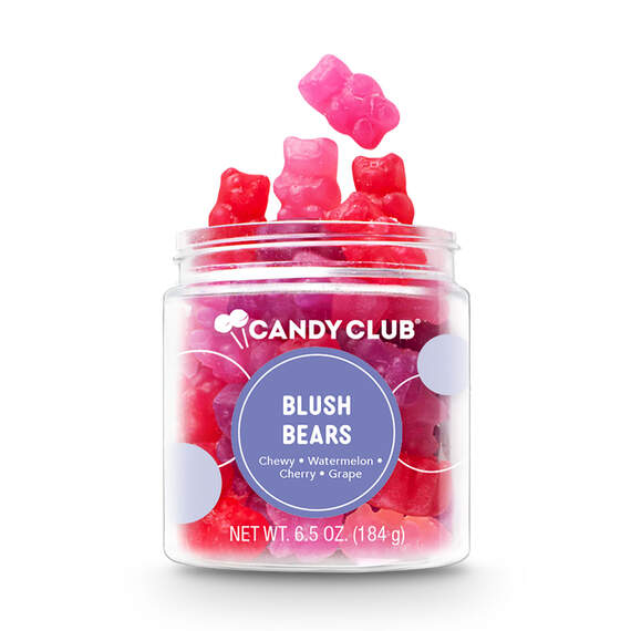 Candy Club Blush Bears Gummy Candies in Jar, 6.5 oz.