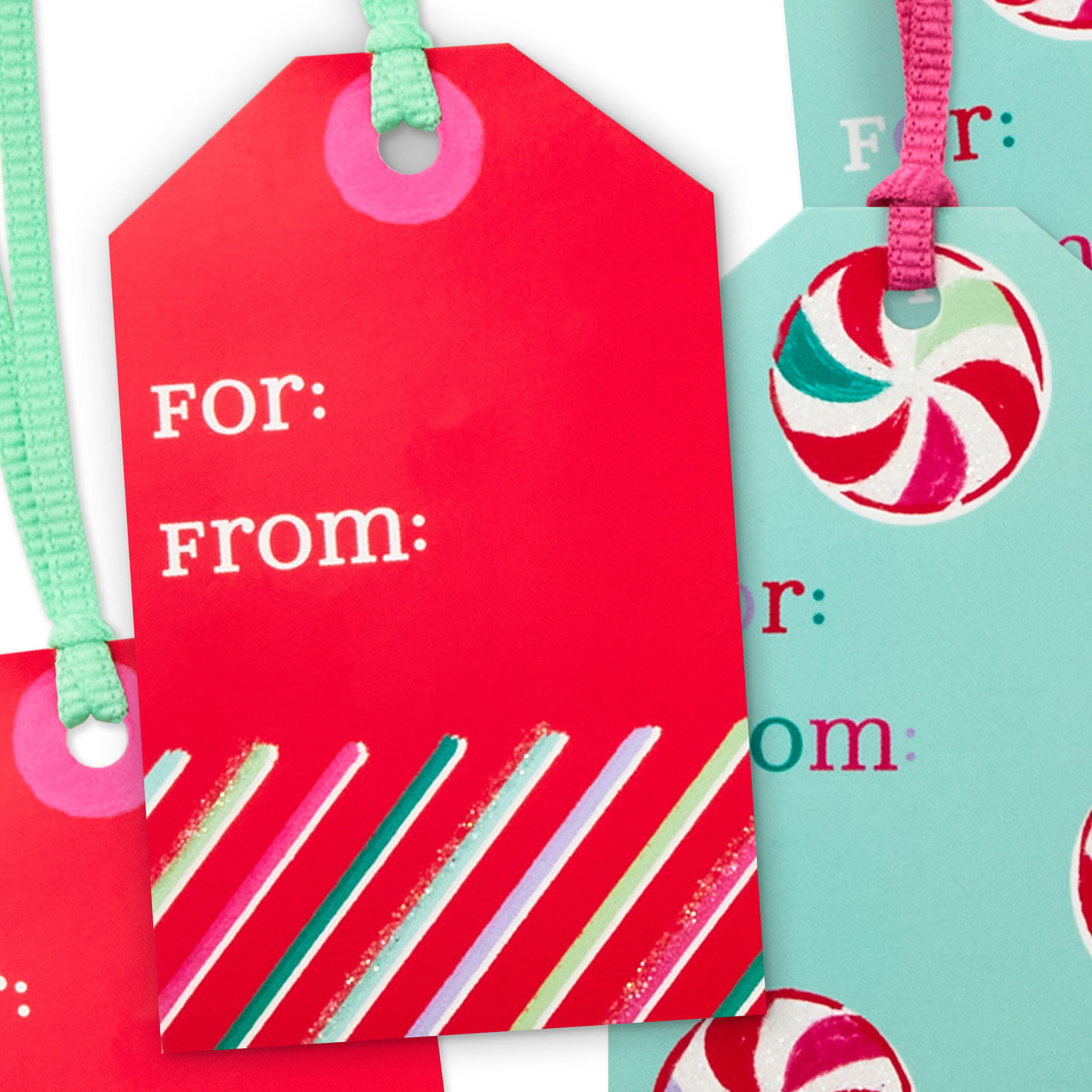 Holiday Fun 8-Pack Assorted Christmas Gift Tags upclose view image number 4