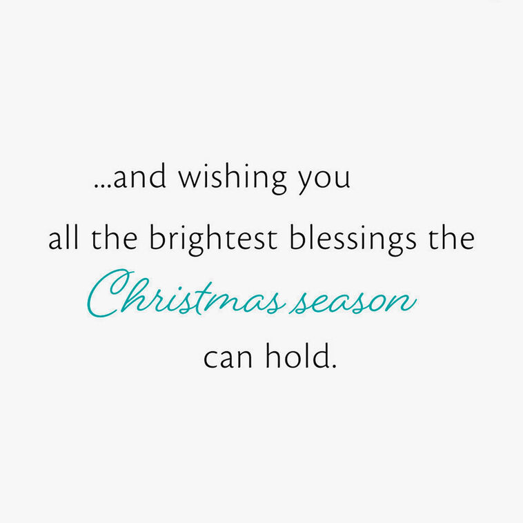 Blue Glass Tree Decorations Christmas Card Sentiment image number 2