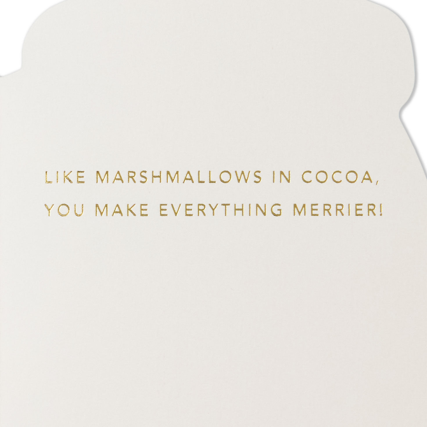 Marshmallows in Cocoa Mug Christmas Card Sentiment image number 3
