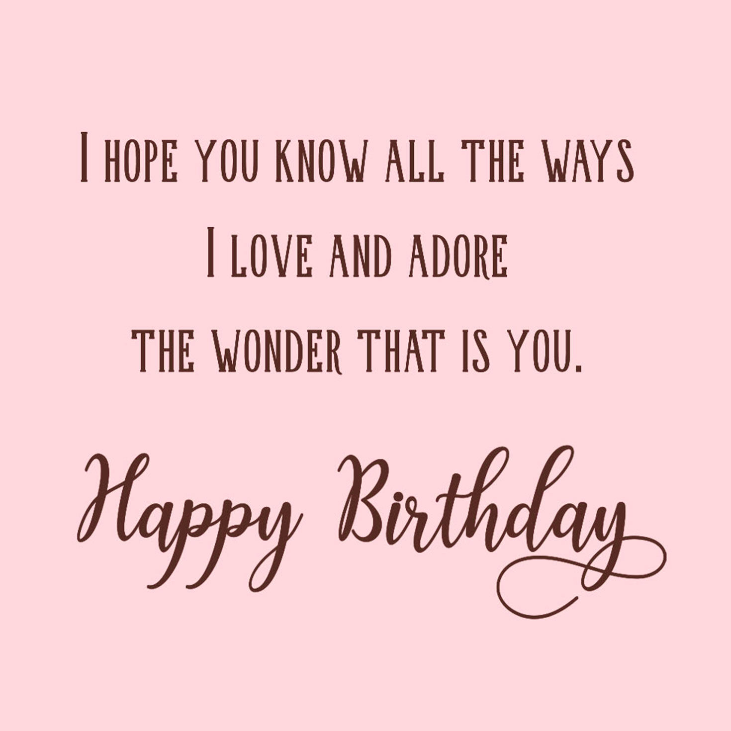 All the Ways I Love and Adore You Romantic Birthday Card, , large image number 3