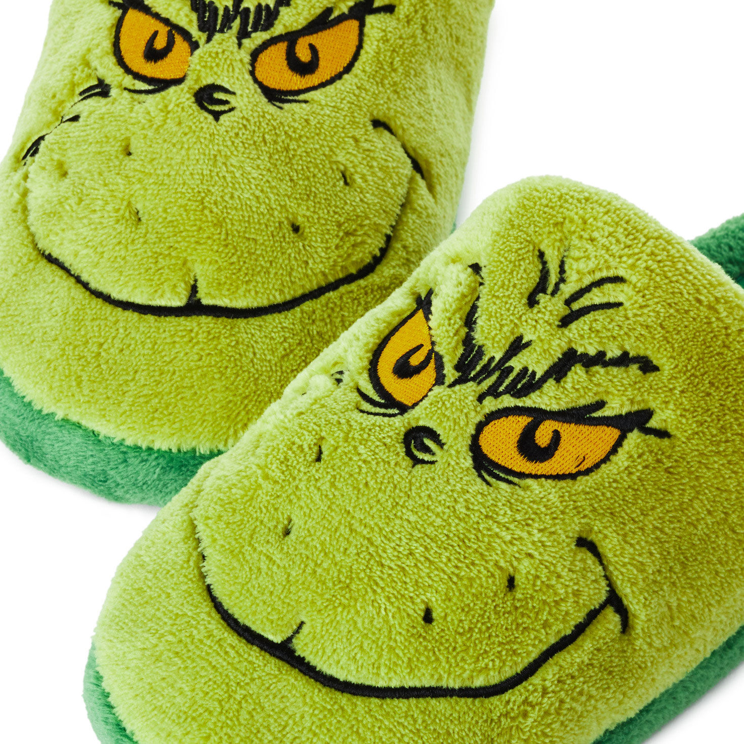 Dr. Seuss s How the Grinch Stole Christmas Grinch Slippers With Sound Socks Slippers Hallmark