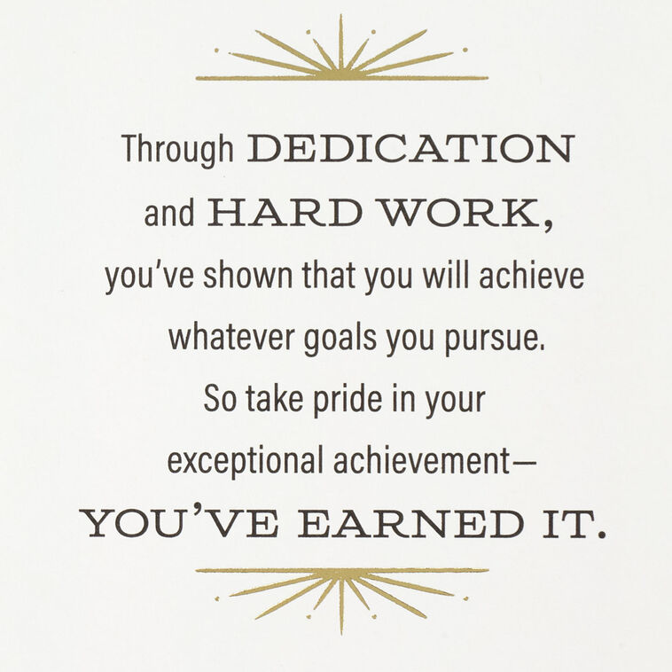 Dedication and Hard Work Graduation Card for Doctorate Dedication and Hard Work Graduation Card for Doctorate