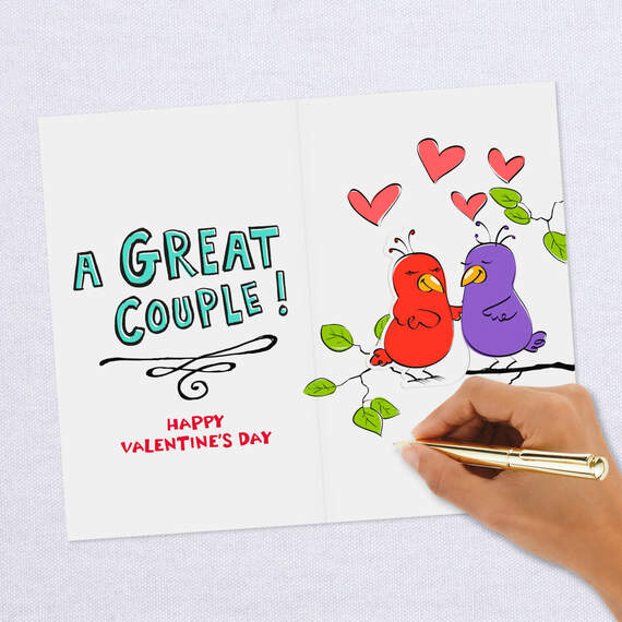 Two Birds Pop Up Valentine's Day Card for Couple, , large image number 6