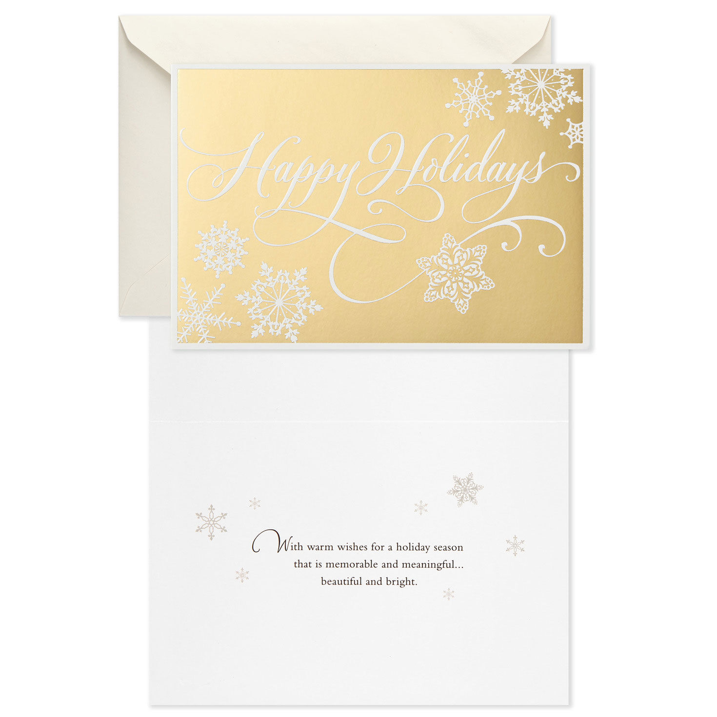 Gold Foil Boxed Christmas Card Pack Card Front with Sentiment image number 3