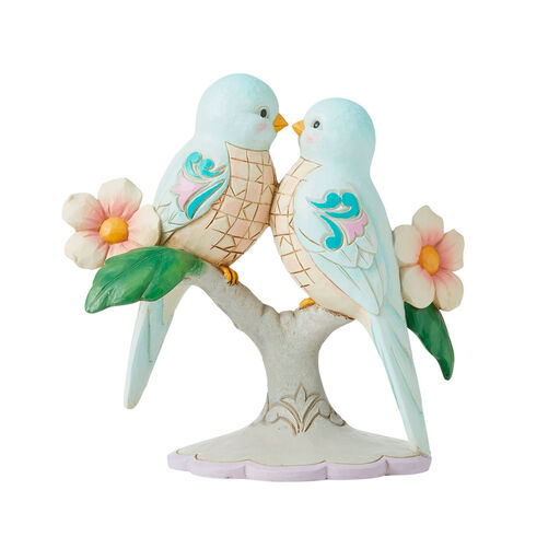 Jim Shore Lovebirds on Floral Branches Figurine, 6.3", 