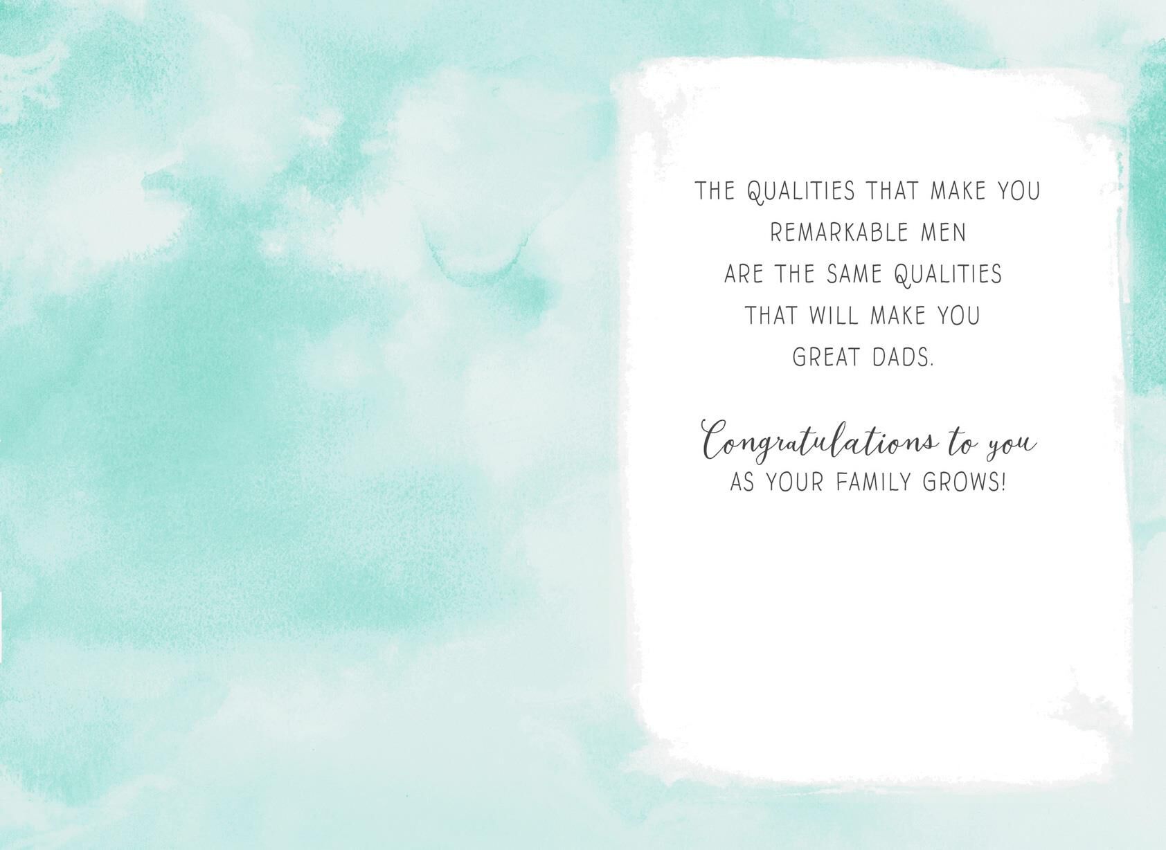 Dads-to-Be Penguins New Baby Card
