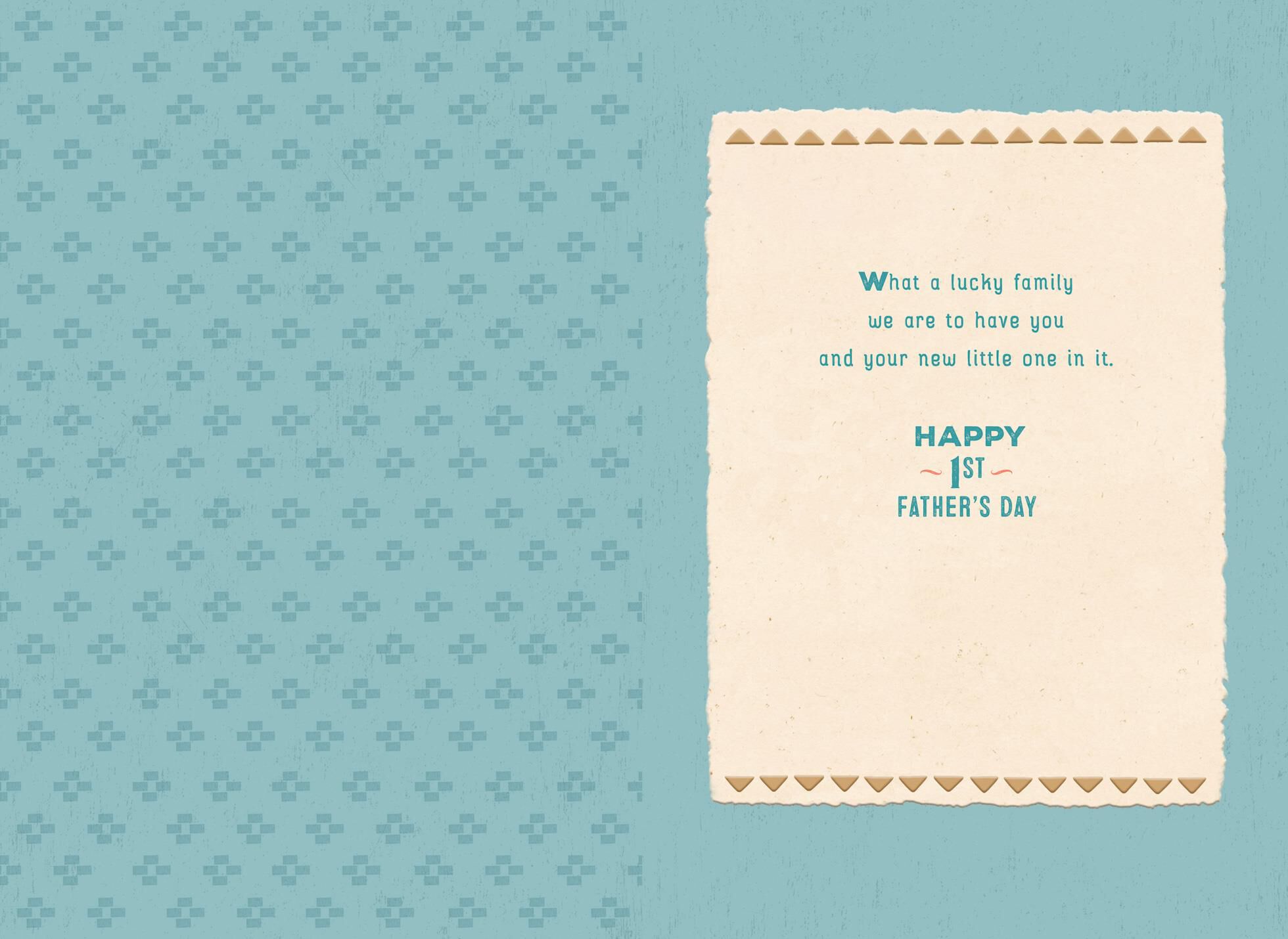 Lucky Baby Lucky Family Brother's First Father's Day Card