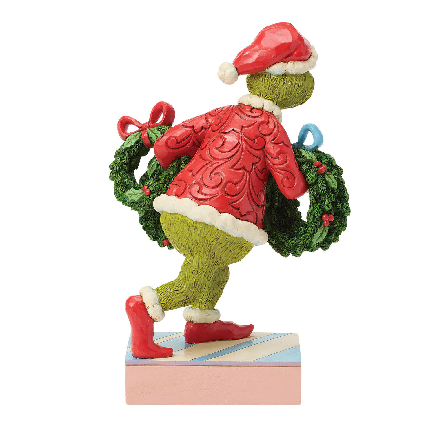 Jim Shore Grinch With Wreaths Statue back image number 2