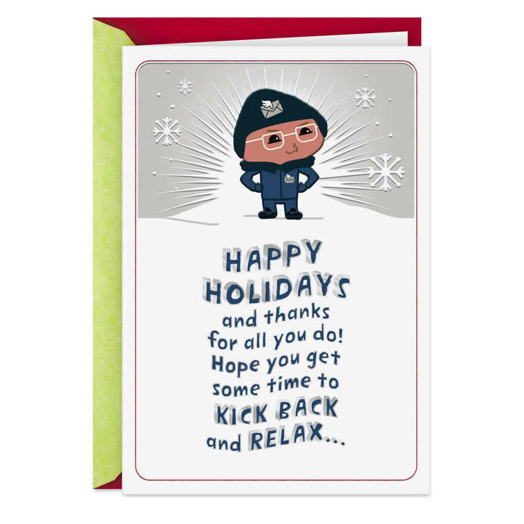 Kick Back and Relax Christmas Card for Mail Carrier
