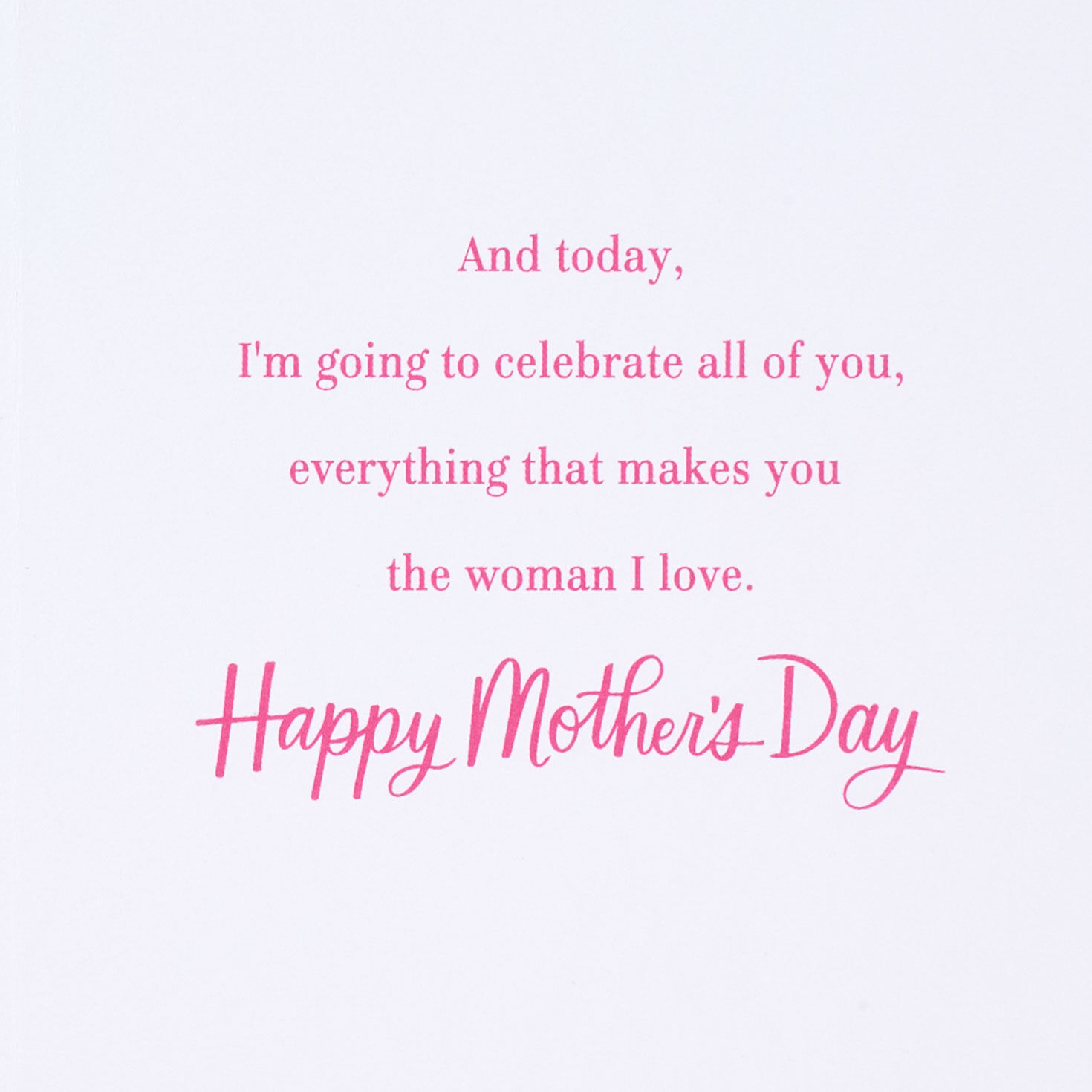 Watercolor Flowers Wife Mother's Day Card Sentiment image number 3