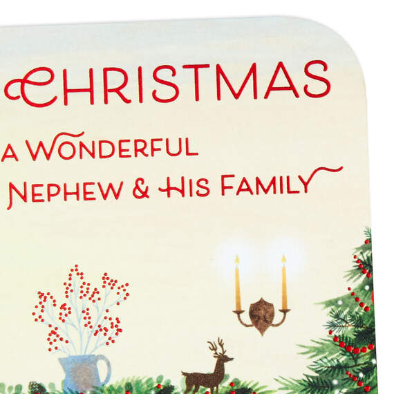 A Happy Family Christmas Card for Nephew and Family, , large image number 4